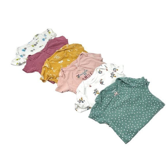 Baby Clothes - 6 Girl's‎ Body Suits - Size 9 Month - Picture 1 of 6